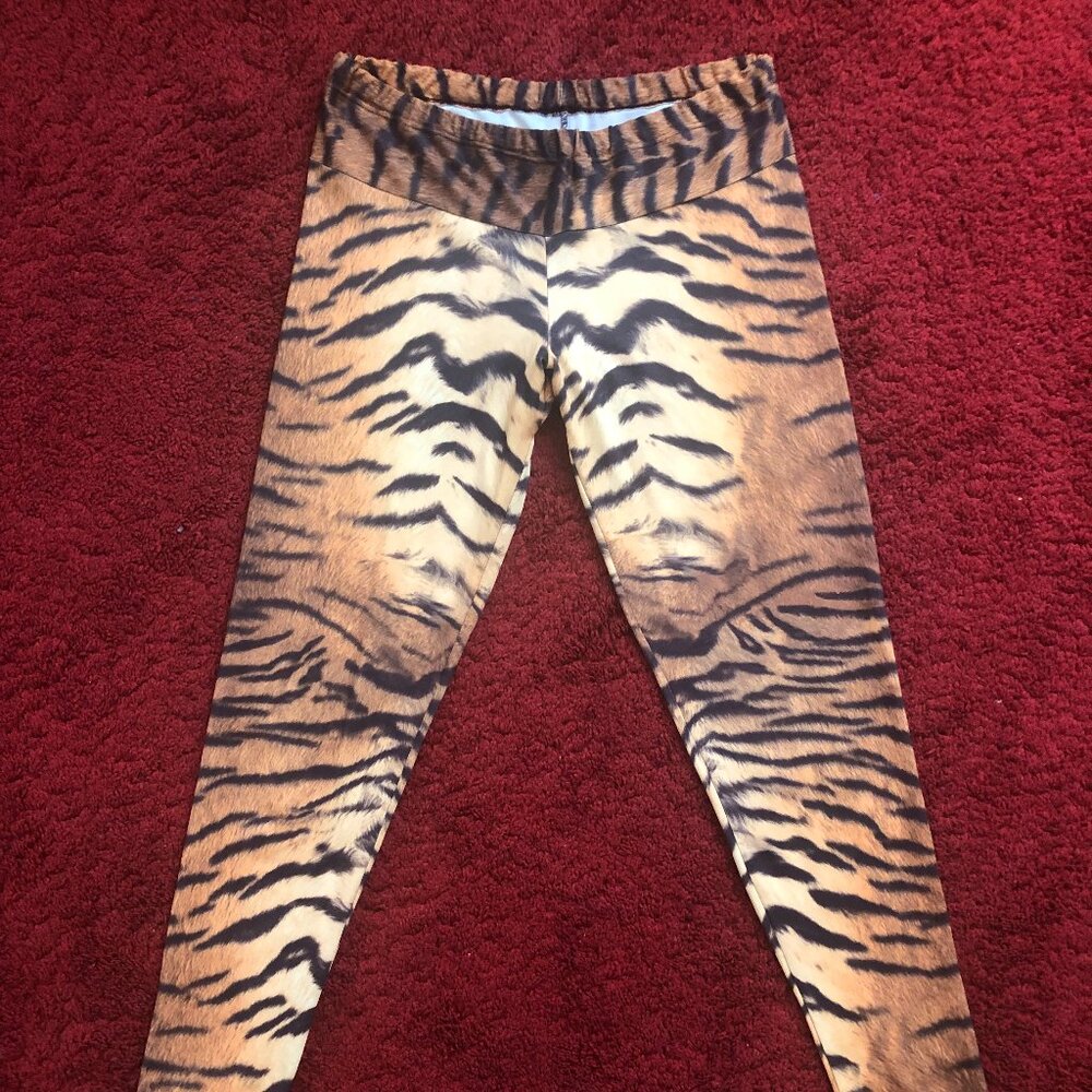 PTIKA Handmade Tiger Print Festival Leggings (S/M)